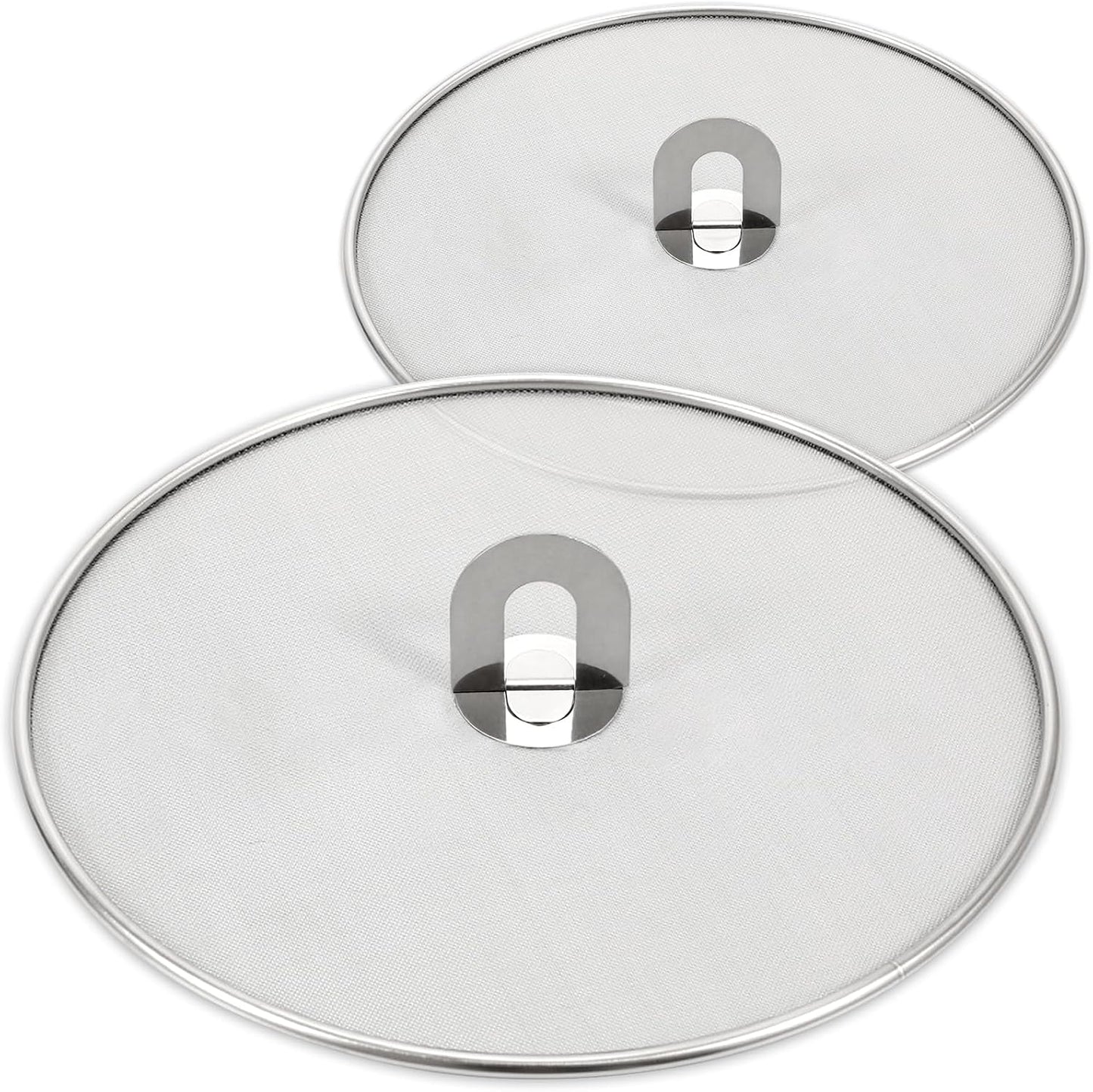 Splatter Screen for Kitchen, Stainless Steel Fine Mesh Splatter Screen for Frying Pan, 10, 11.5, 13 Inch Grease Splatter Guard with Fold Flat Knob