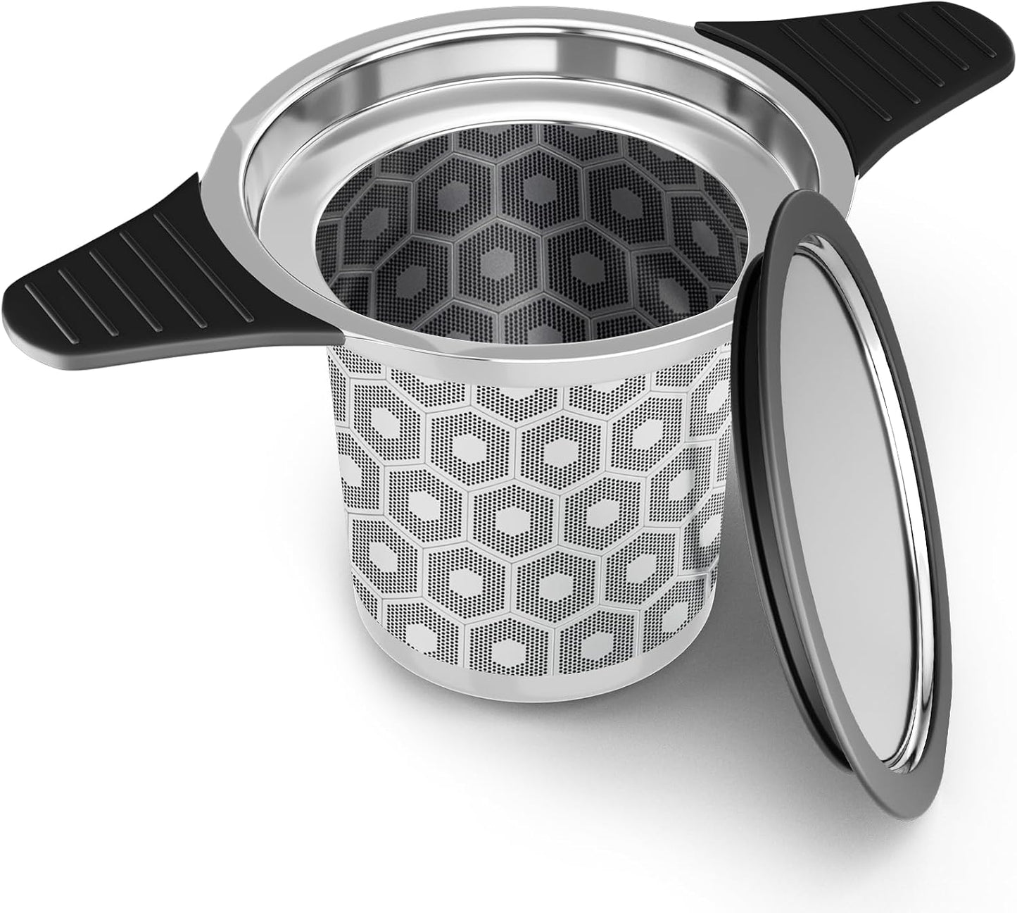 304 Stainless Steel Tea Infuser for Loose Leaf Tea Steeper | Extra Fine Mesh Large Tea Strainers & Filters with Food Grade Silicone, Tea Diffusers for Loose Tea, Cup, Mug, Teapot