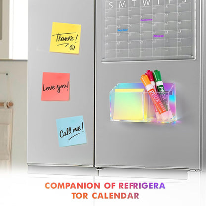 BEYGORM Magnetic Dry Erase Marker Holder for Whiteboard & Refrigerator | Non-slip Acrylic Pen Holder for Classroom, Fridge Magnet, Locker Organizer Accessories, Teacher & School Supplies(Black)