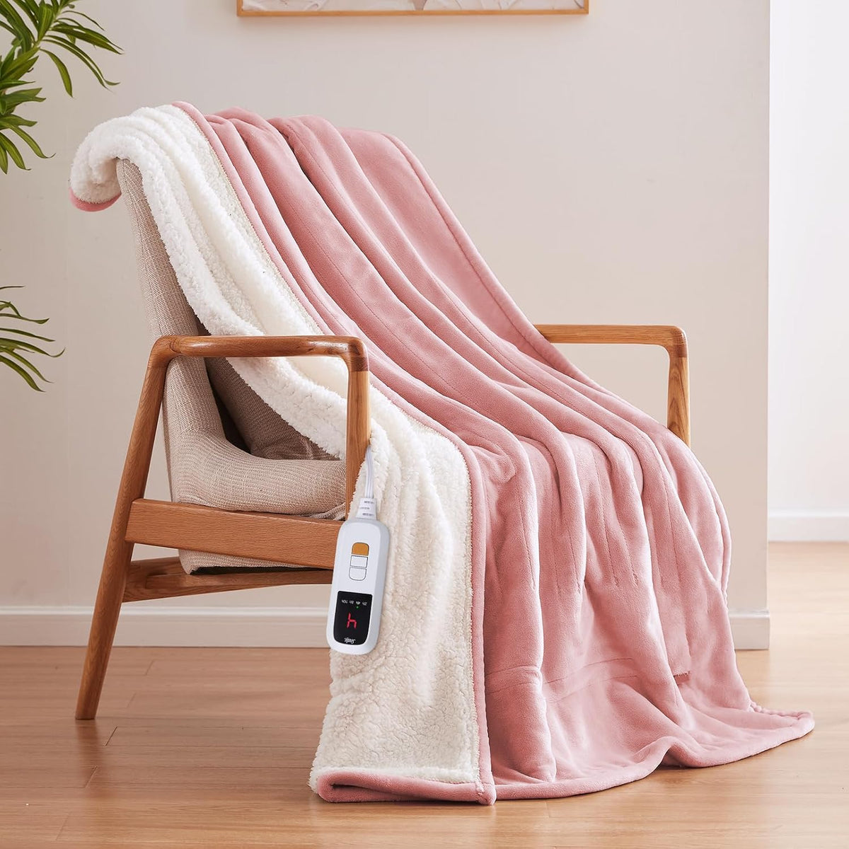 Sealy Electric Blanket Throw 50×60, Flannel to Sherpa, Charcoal