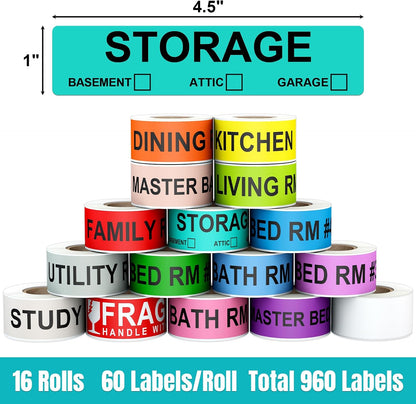 Kingtac 500pcs Food Freezer Labels, 1 x 3 Inch Removable for Food Containers, Mason Jar, No Residue Food Storage Labels Perfect for Kitchen Cannot be Torn
