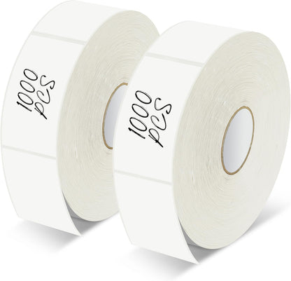 1000 Removable Food Labels, Water/Oil/Tear Resistant Blank Stickers with Perforation Line for Food Containers, Freezer, Fridge, Jars, Pantry, Organization (1” x 2”)