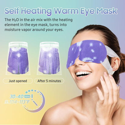 BeHoomi 30Packs Steam Eye Mask, Heated Eye Mask for Dry Eyes, Unscented