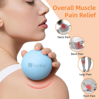 Massage Lacrosse Balls for Myofascial Release, Trigger Point Therapy | Foot Massage Ball to Relieve Plantar Fasciitis, Muscle Soreness