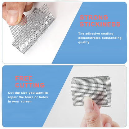 ACEBON Window Screen Repair Kit - 2"x80' Tape for Tears & Holes, Strong Adhesive Black Fiberglass Mesh