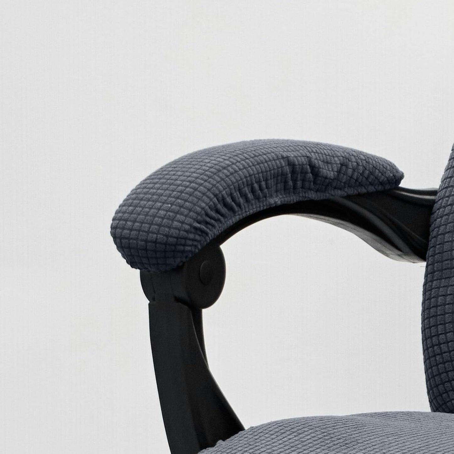 Melaluxe Office Chair Armrest Covers, Stretchable Removable Washable Chair Arm Covers, Elastic Desk Computer Gaming Chair Arm Rest Protector Slipcovers (Black)
