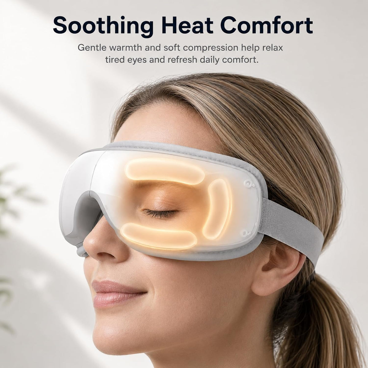 Eye Massager with Heat, Heated Eye Mask for Migraine Relief