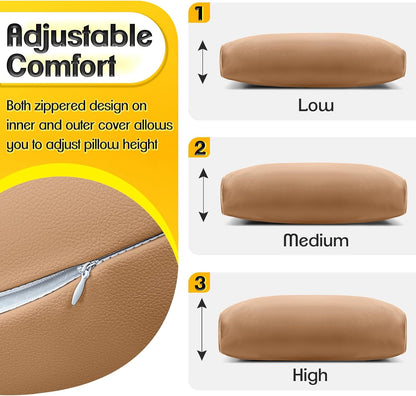 1 MIDDLE ONE Recliner Pillow, Memory Foam Head, Headrest and Neck Pillow for Recliner Chair, Small Neck Support for Office Chair (Grey)