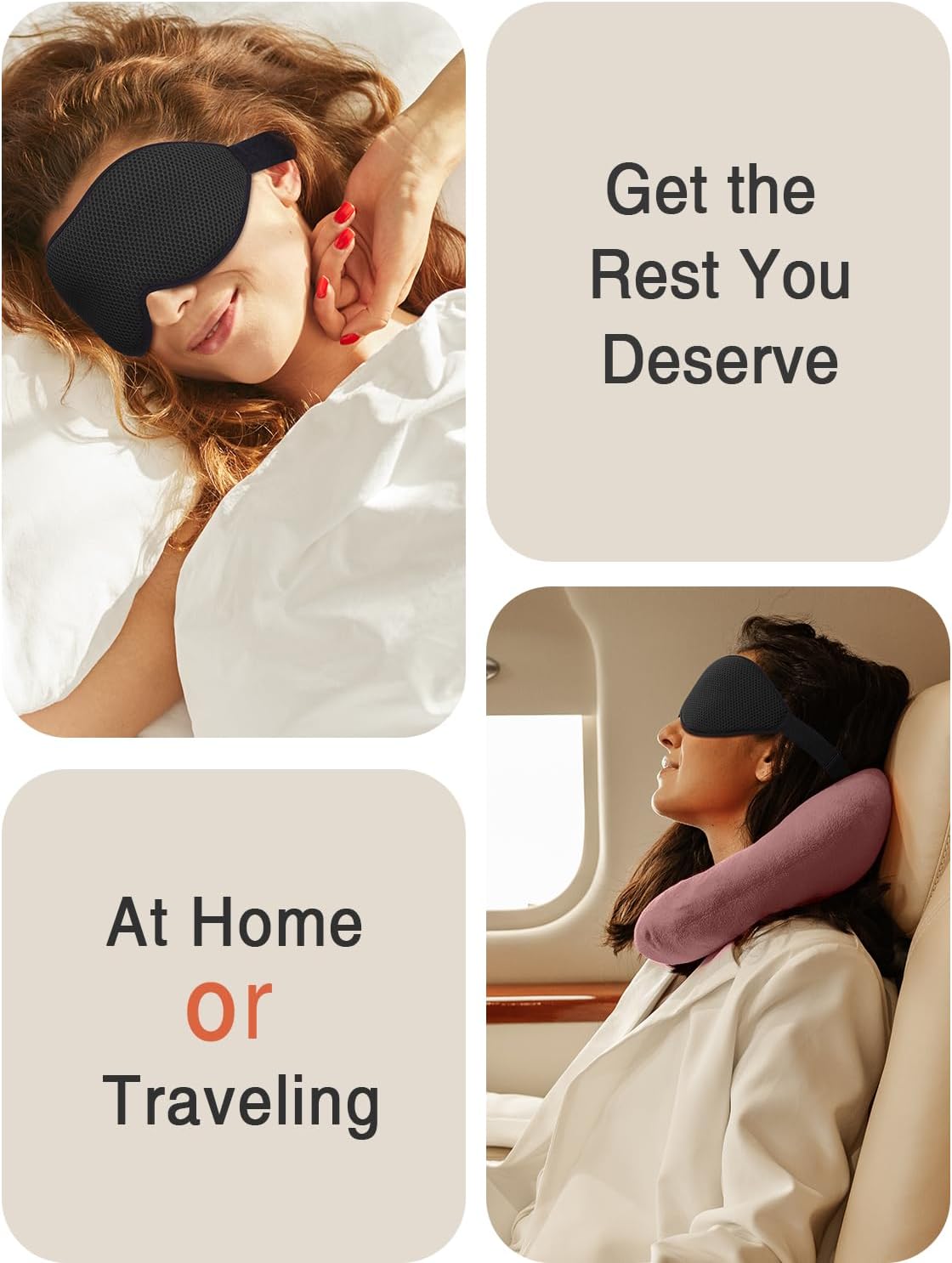 MABAO Sleep Mask for Side Sleeper, Eye Mask for Sleeping Women Men, Black | 3D Contoured Cup No Eye Pressure, 100% Light Blocking Sleeping Mask with Adjustable Strap Night Blindfold Flight, Travel, Nap