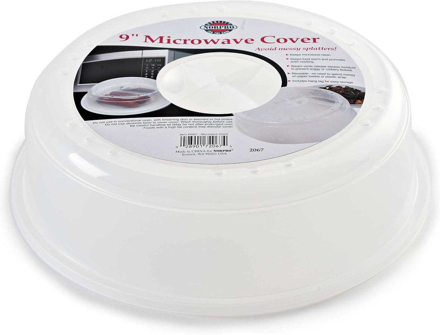 Norpro 10" Vented Microwave Plate Cover, Food Dome