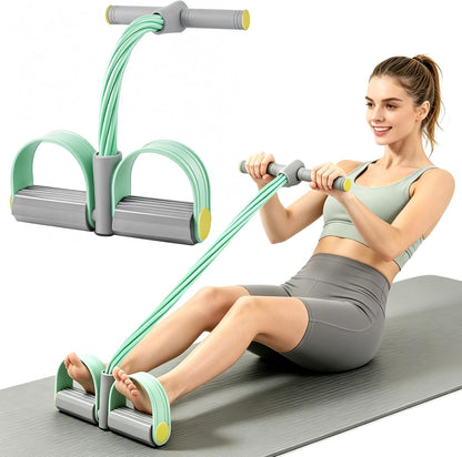 Multifunction Tension Rope, 6-Tube Elastic Yoga Pedal Puller Resistance Band, Natural Latex Tension Rope Fitness Equipment, for Abdomen/Waist/Arm/Leg Stretching Slimming Training