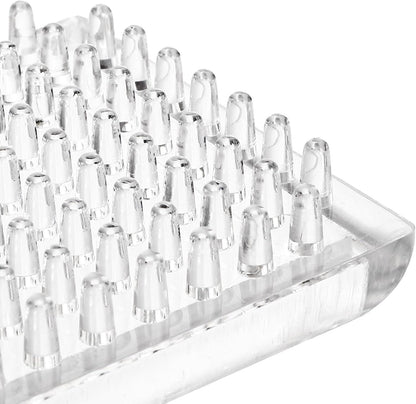Coloch 24 Pack Carpet Protectors Spiked Caster Cups, Plastic Furniture Caster Cups Clear Round and Square Spiked Furniture Cups for Chair, Table, Sofa, Bed, Furniture