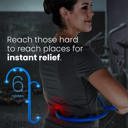 LiBa Back and Neck Massager Trigger Point Hook Therapy Tool Navy