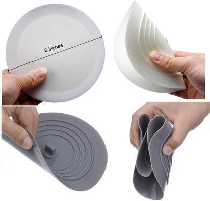 Shower Drain Hair Catcher Tub Stopper, V-TOP Drain Cover for Shower to Catcher Hair, Silicone Bathtub Drain Plug Suit for Bathroom Kitchen and Laundry, 4 Pack