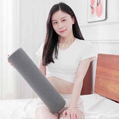 2 Pack Round Massage Table Bolster Pillow Pad, Bolster Pillow, Round Pillows, Suitable for Earthlite Massage Table (Grey, 4.7''x19.6'')