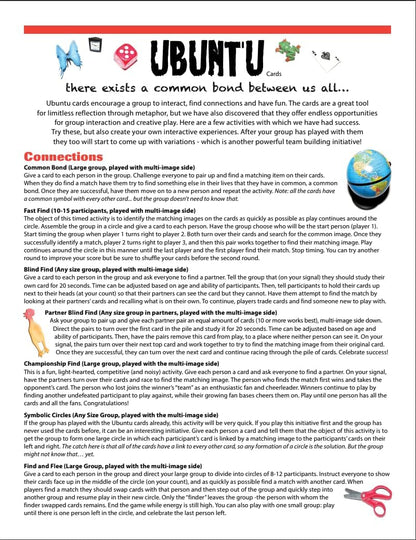 Ubuntu Cards by High 5 Adventure for Building Connections, Reflection and Fun, Set of 54 Cards with 13 Game Ideas