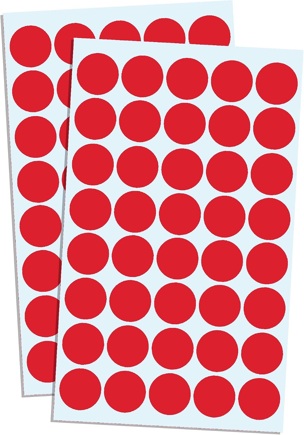 2000 Pack, 3/4" Round Colored Dot Stickers Labels - 10 Colors