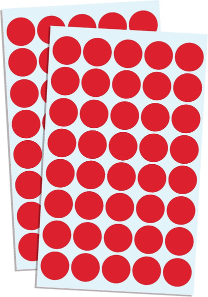 2000 Pack, 3/4" Round Colored Dot Stickers Labels - 10 Colors