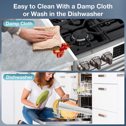 2PCS Kitchen Stove Counter Gap Covers Stainless Steel (13.8"-27.5" Black) | Cooktop Trim Kit, Stove Gap Guards, Oven Gap Filler, Easy to Clean, Heat Resistant & Effectively Protect Stove Gap Filler