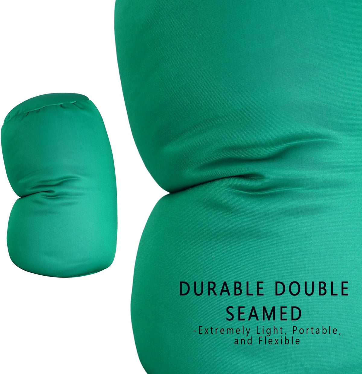 Squishy Microbead Neck Pillow, 7Inch x 12Inch Soft Travel Body Bed Pillow Bean Pillow for Kids Adult Chair Sleeping Car Seat, Fun Dormroom (Sky Blue)