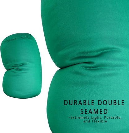 Squishy Microbead Neck Pillow, 7Inch x 12Inch Soft Travel Body Bed Pillow Bean Pillow for Kids Adult Chair Sleeping Car Seat, Fun Dormroom (Sky Blue)