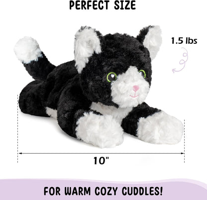 Bunny Microwavable & Weighted Stuffed Animals - 1.5 Lbs Unscented Heating Pad for Period Cramps Pain Relief and Anxiety, Cute Bunny Plush Toys Gifts for Women Girls Adults and Kids by Happy Fuel