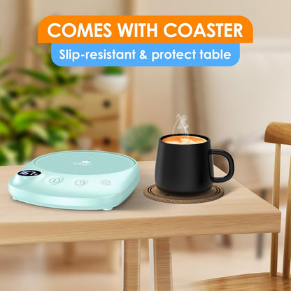 Coffee Mug Warmer - Fastest Heating & Highest Temperature, Coffee Cup Warmer for Desk Auto Shut Off, 4 Temp Settings & 1-12H Timer, Smart Electric Beverage Warmer for Coffee, Tea (Black)