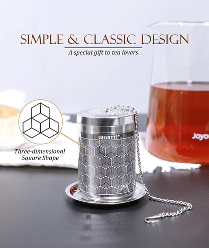 2 Pack 304 Steel Fine Mesh Tea Infusers for Loose Leaf Tea | Versatile for tea, spices & seasonings, fine mesh traps sediment, dishwasher-safe