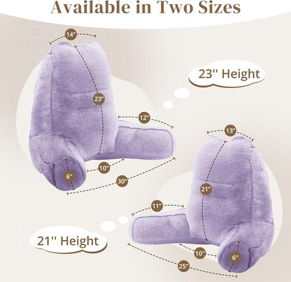 Sasttie Reading Pillows for Sitting in Bed Adult, Back Pillow Bed Sitting Up, Back-Rest Support Cushion for Sit Up on Couch, Sofa, and Floor, Dorm Essentials, Oeko-Tex Certified, Dark Grey