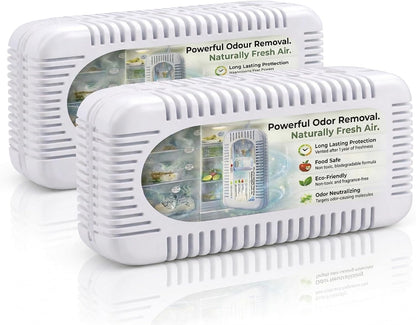 Refrigerator Deodorizer, Activated Charcoal Odor Absorber & Air Freshener | Fridge Deodorizer