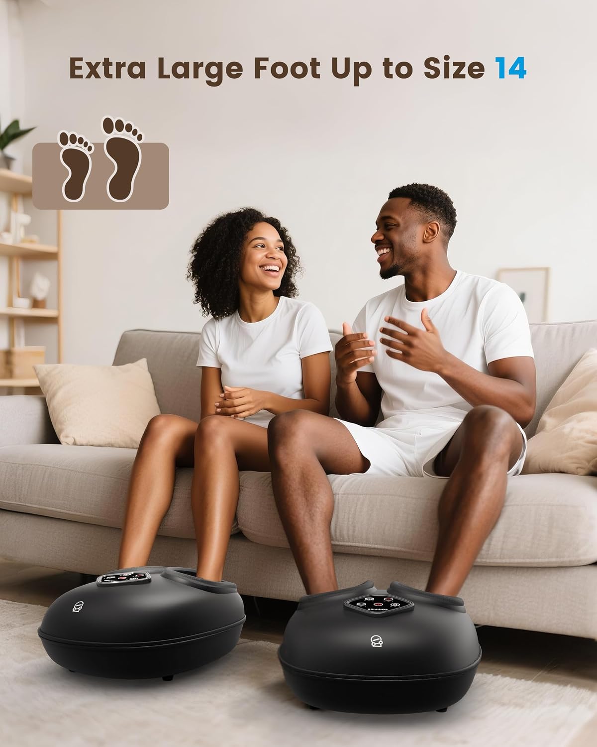 COMFIER FSA Eligible Foot Massager with Heat, HSA Eligible Shiatsu Foot Massager Machine for Plantar Fasciitis, Kneading & Compression for Neuropathy Pain, Fits up to Size 14, Mothers Day Gift
