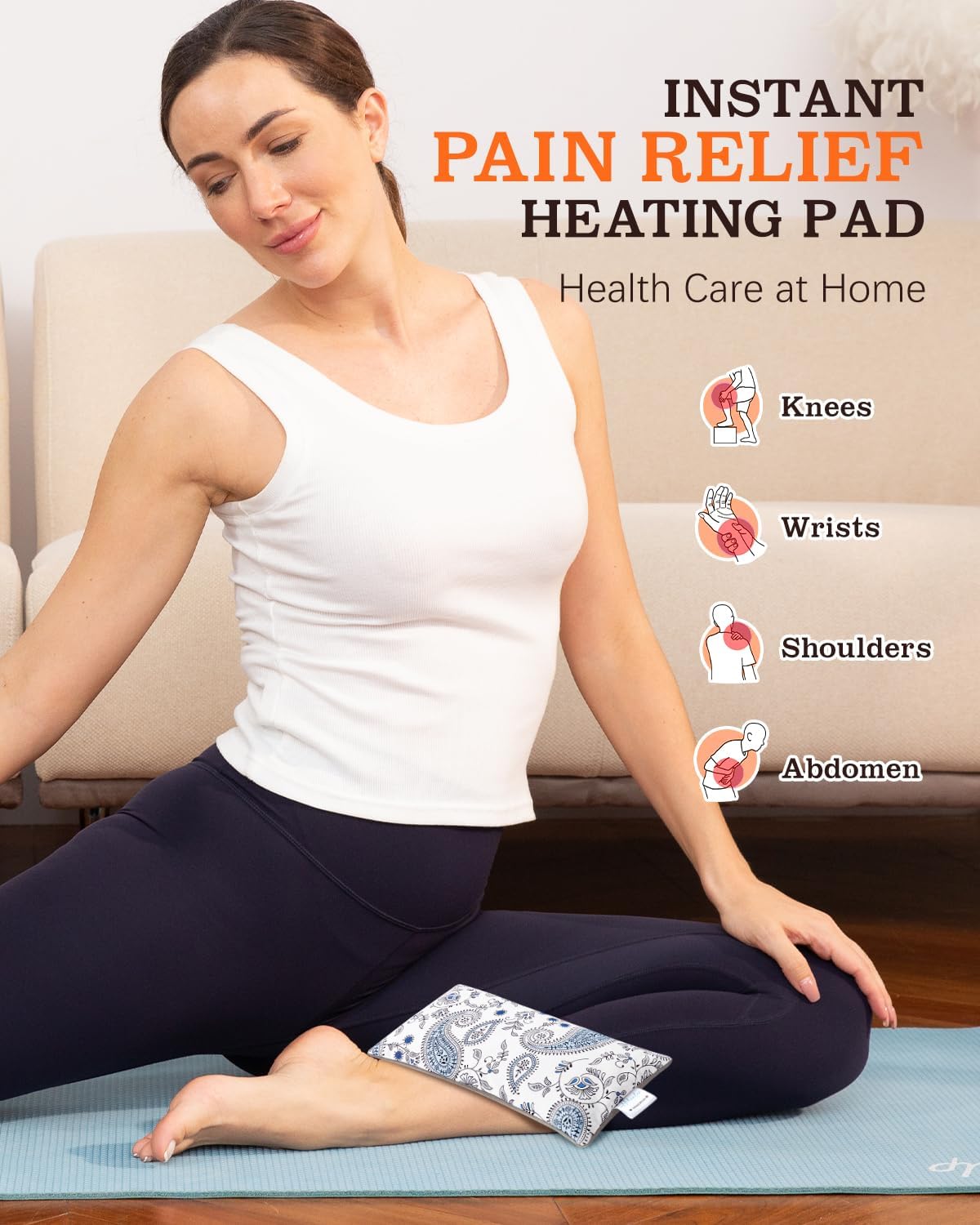 Small Microwave Heating Pad for Neck and Shoulder, Microwavable Versatile Cold/Heated Muscle Ache, Soothing Fatigue Wrap for Back Pain and More, Moist Heat Pad Warm Compress (Purple, 7" × 12")