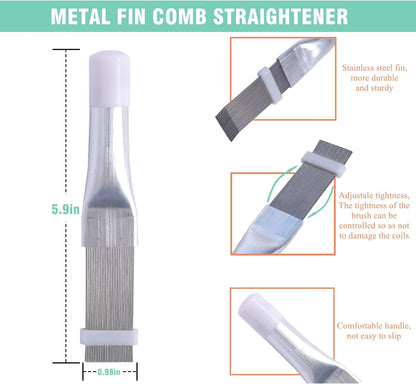 2Pcs Air Conditioner Fin Comb Cleaner kit AC Coil Cleaning Brush Condenser Fin Straightener AC Evaporator Comb Radiator Repair Clean Tool