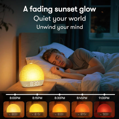 Wake Up Light Sunrise Alarm Clock, White Noise Sound Machine