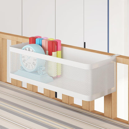 Bedside Caddy Shelf for Bunk Bed, White, L13.78in*W5.12in*H3.94in