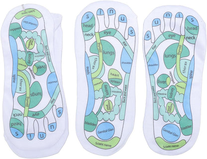 2 Pairs Socks,High Elastic Cotton Soft Anti Slip Trigger Point Tool Set Unisex Design Breathable Comfort Fitness Recovery Massage Sticks Foot Care Bundle Home Travel