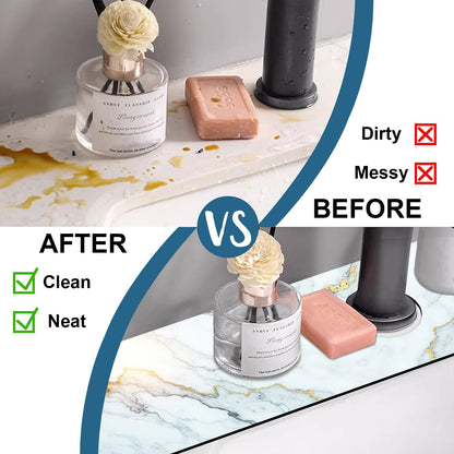 Faucet Mat for Kitchen Sink Absorbent Splash Guard Bathroom 23.5"X5.5"