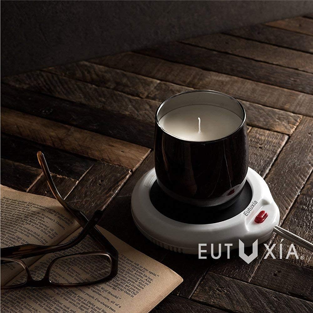 Candle Warmer for Home & Office. Great for Warming Up Cups, Coffee Mugs, Wax, and Beverages on Desks, Tables & Countertops. Electric Heated Plate Warms Quickly. Enjoy Hot Drinks on Cold Days.