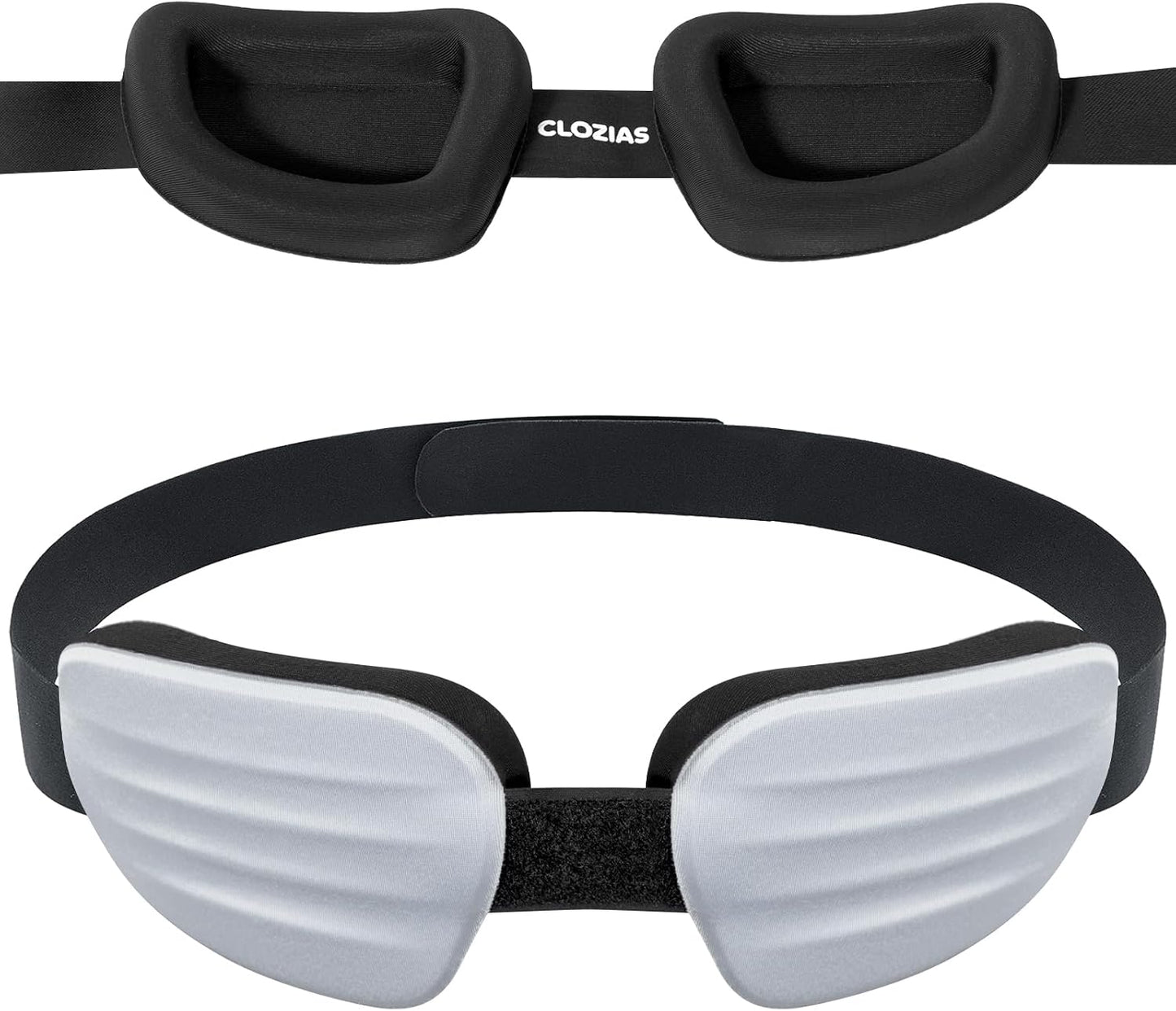 CLOZIA Sleep Mask for Men Women, Adjustable Sleeping Eye Mask, Blocking Eye Masks for Sleep, Soft Comfortable for Travel & Shift Work,Black