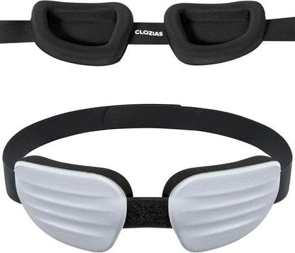 CLOZIA Sleep Mask for Men Women, Adjustable Sleeping Eye Mask, Blocking Eye Masks for Sleep, Soft Comfortable for Travel & Shift Work,Black