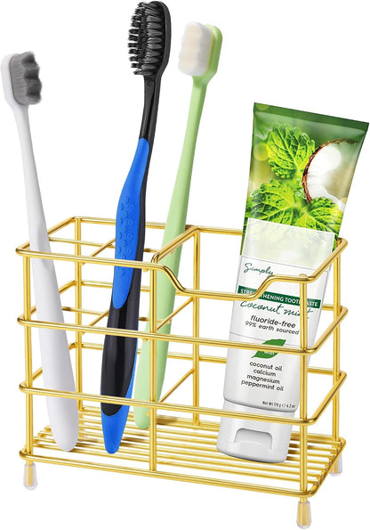 Electric Toothbrush Holders for Bathrooms 304 Stainless Steel Quick Drying | Upgrade Heavy Duty Sturdy Durable Toothpaste Holder Bathroom Organizer Storage Decor Accessories Tooth Brush Holder Caddy