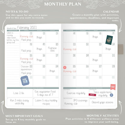 Legend Food Journal, Weight Loss & Meal Tracking Diary 5.8x8.3 Hot Pink