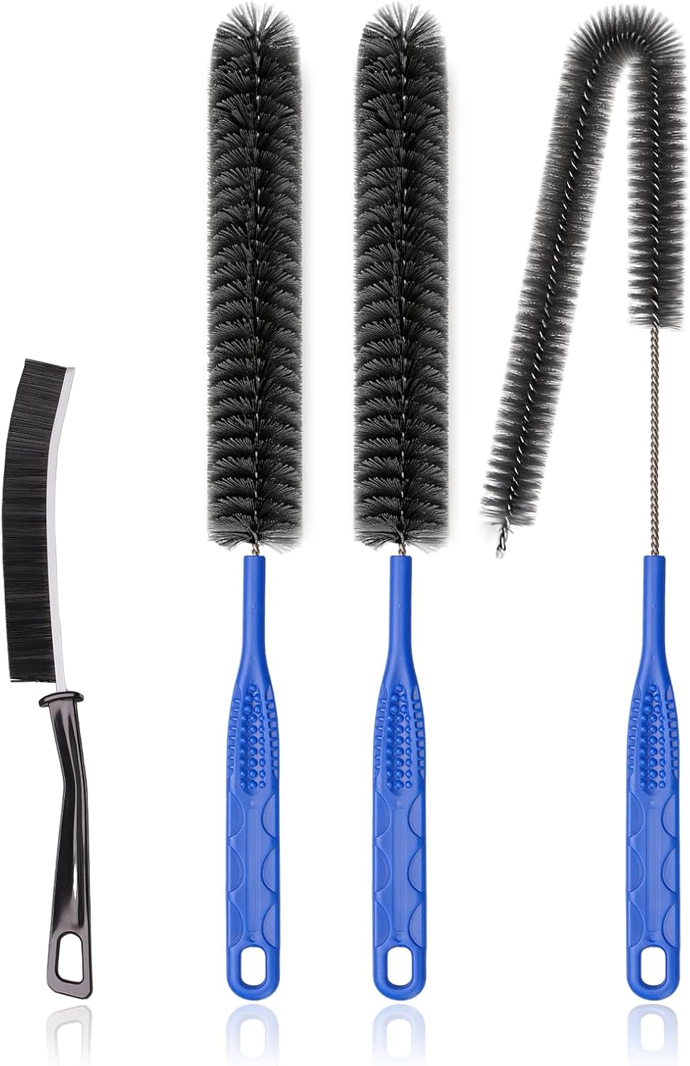 Drain Brush, Refrigerator Coil Cleaning Brush, Dryer Vent Cleaner Brush | Long Flexible Tool for Sink Drain Pipe Condenser Coil, Dryer Lint Brush, Fire Prevention Lint Remover Appliance Cleaner