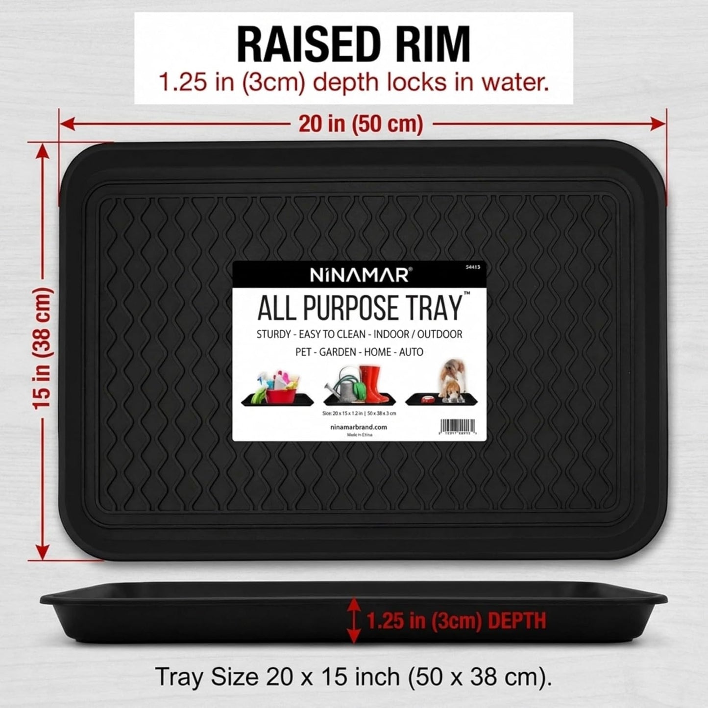 Ninamar Boot Tray – 20 x 15 Inch - 2 Trays