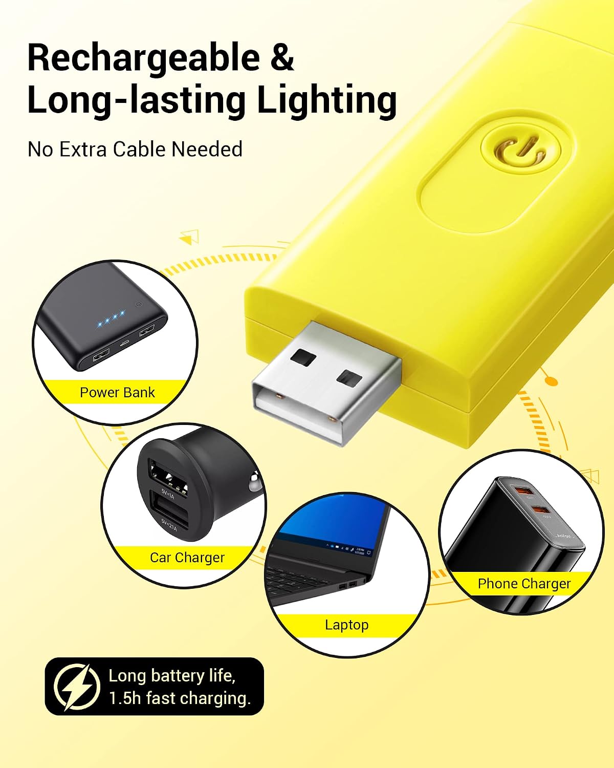 DEWENWILS USB Rechargeable Book Reading Light, 3000K Warm White, Brightness Adjustable Clip on LED Bookmark Lamp at Night in Bed, Portable Booklight for Bookworms, Kids