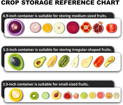 Avocado Saver & Onion Storage, 4Pcs Silicone Fresh Produce Holder | Keep avocados fresh! 4Pcs silicone holder for tomato, lemons, garlic & produce. Ideal fridge fruit vegetable containers.