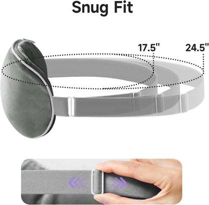 Umisleep Heated Eye Mask, Microwavable Moist Heat, Warm Compress, Purple