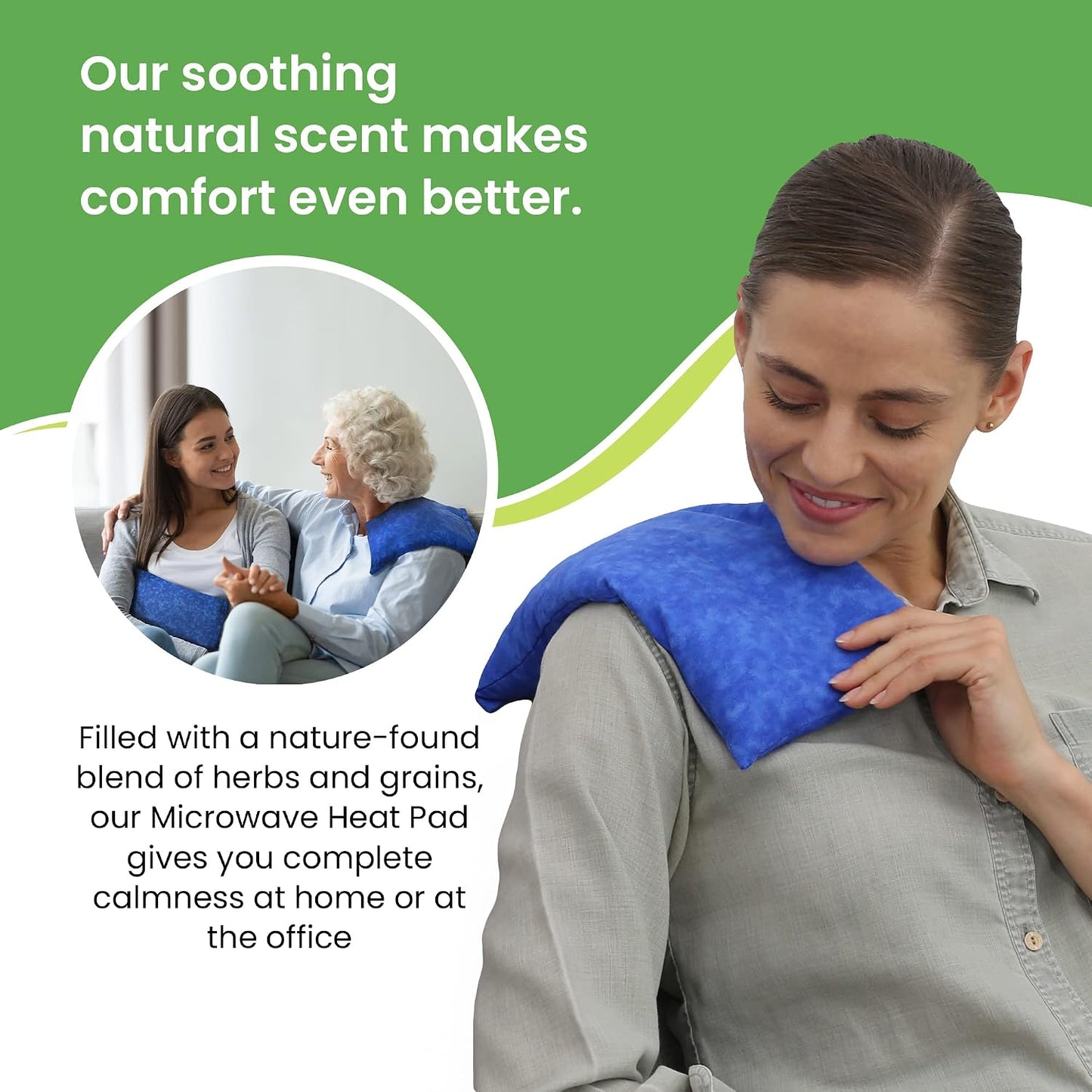 Nature Creation Microwaveable Herbal Heating Pad - Microwave Heating Pad for Neck and Shoulders, Cold & Hot Pack, Heat Pack Warming Pad, Microwavable Heating Pads - Pack of 1 (Lavender Flowers)