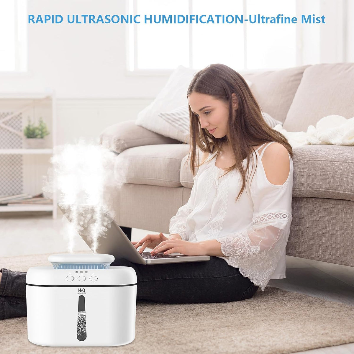 SZO Plant Humidifier Indoor, 2.5L Humidifiers for Bedroom, White