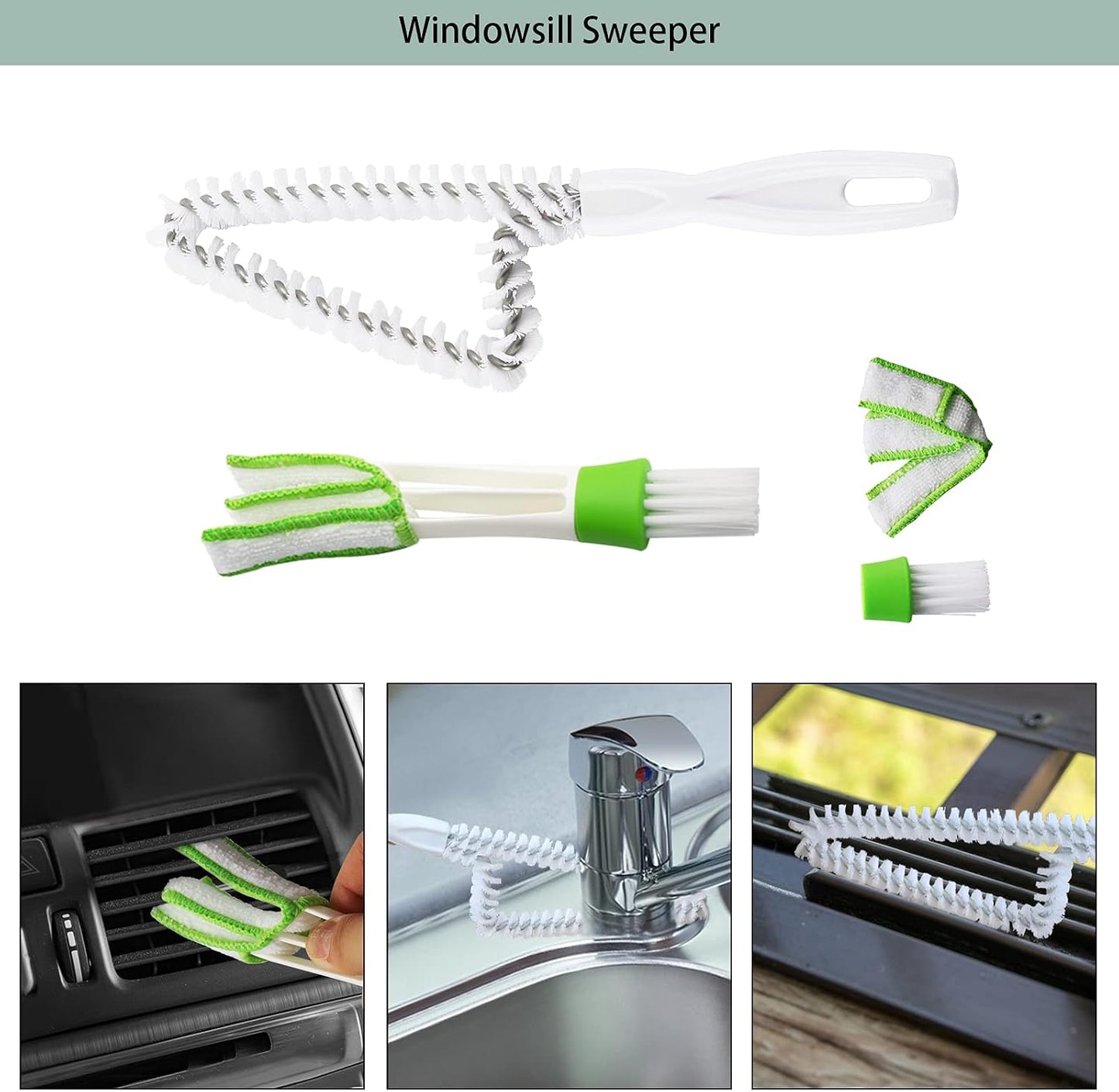 Openfly Venetian Blind Cleaner Duster Tool, Hand-held Window Shutters Duster, Window Blind Cleaning Tool, Groove Gap Cleaning Brush for Blind, Air Conditioner, Car Vents, Fan, Door Window Track- 8Pack